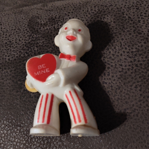 unbranded Other - Vintage 1950's Rosbro Valentine's Hard Plastic Candy Container Boy Be Mine Heart